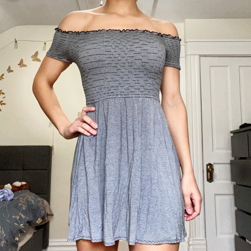 Hollister Off The Shoulder Skater Dress